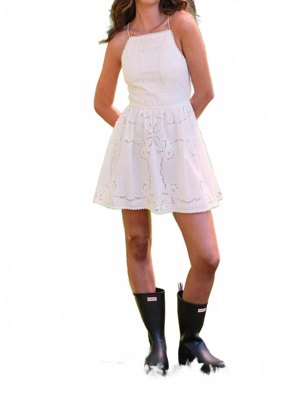 NEW SAYLOR women's kelly dress in white